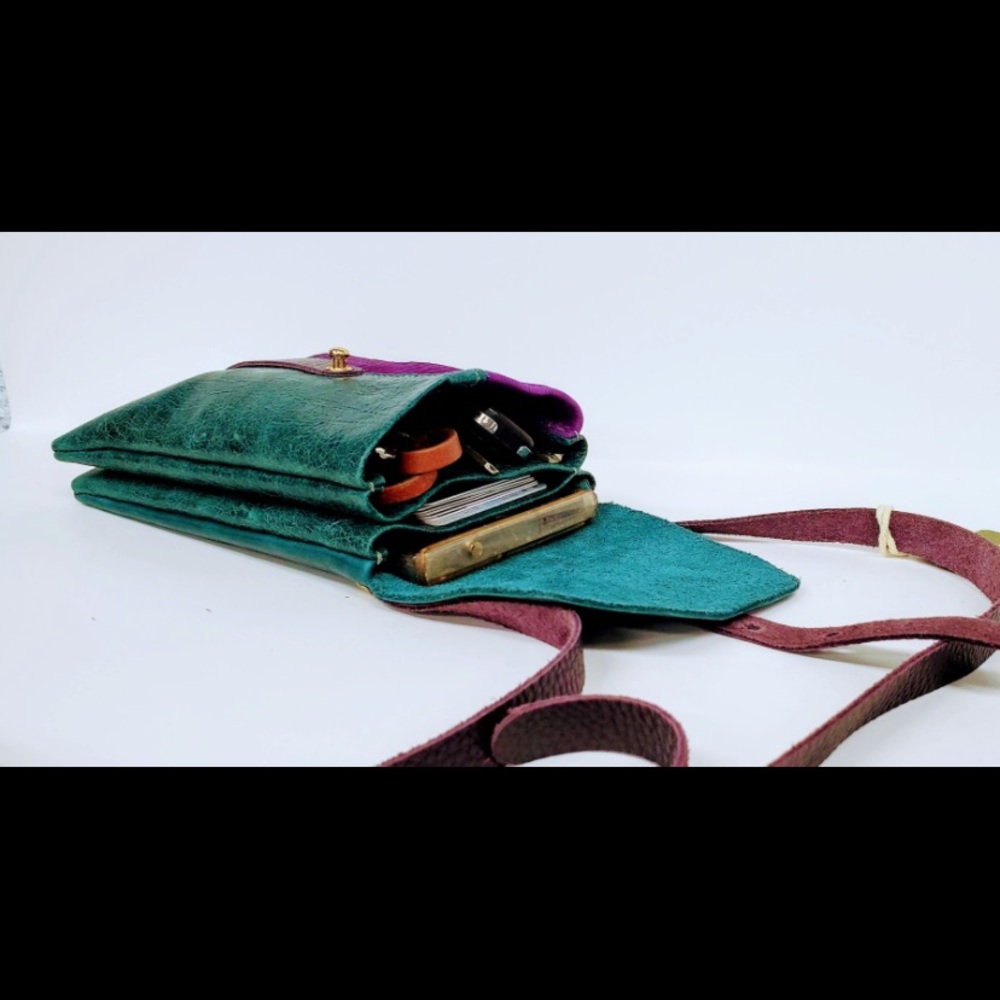 NWT  Alla Leather Art Multicolor  Small  Bag  New With Dust Bag 4,5x7,5 unisex